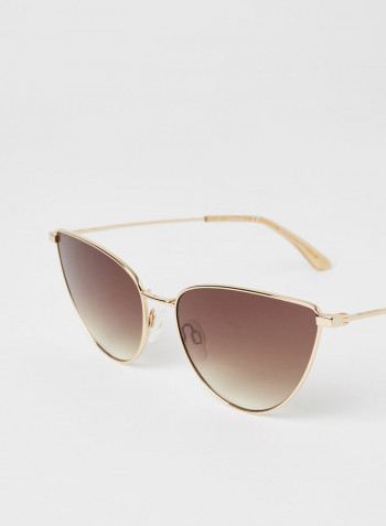 Women's Full-Rim Metal Cat Eye Sunglasses - Lens Size: 58 mm