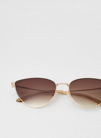 Women's Full-Rim Metal Cat Eye Sunglasses - Lens Size: 58 mm