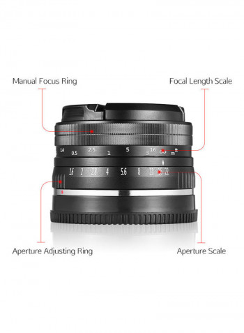 Aps-c Large Aperture Manual Focus Lens Black