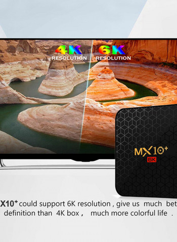 MX10 Plus Smart Android TV Box LU-V5-567 Black