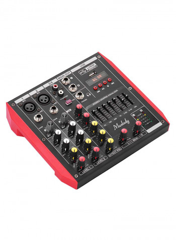 6-Channel Mixing Console With Built-In 48V Phantom Power Supports VM1047 Black/Red