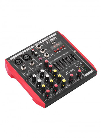 6-Channel Mixing Console With Built-In 48V Phantom Power Supports VM1048 Black/Red