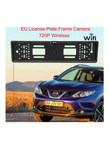 License Plate Frame With Wireless Rear View Camera
