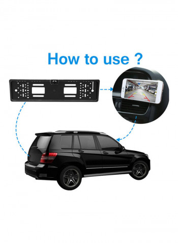 License Plate Frame With Wireless Rear View Camera