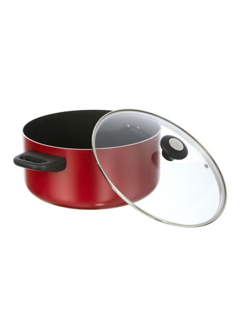 14-Piece Classique Cookware Set Red/Black/White