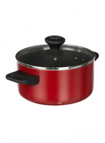 14-Piece Classique Cookware Set Red/Black/White