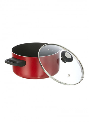 14-Piece Classique Cookware Set Red/Black/White