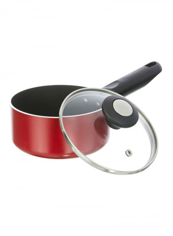 14-Piece Classique Cookware Set Red/Black/White