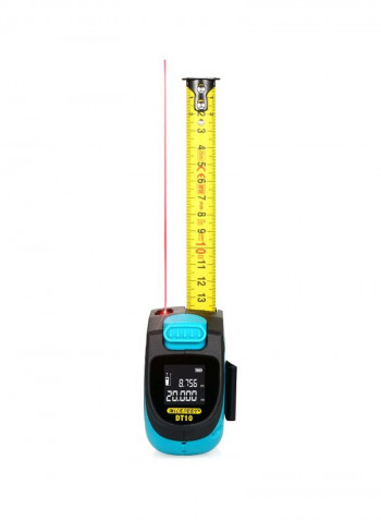 2-In-1 Digital Laser Distance Meter Blue/Black 3.3x3.1x2.1inch
