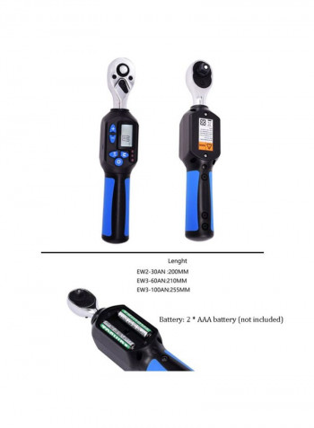 Digital Torque Wrench Blue/Black/Silver 255millimeter