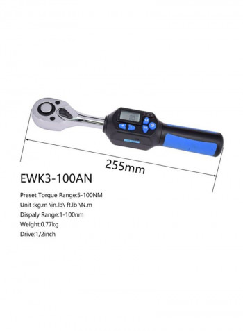 Digital Torque Wrench Blue/Black/Silver 255millimeter