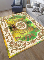 Anti-Skid Printed Floor Carpet Multicolour 80X160centimeter