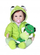 Reborn Baby Doll With Frog Toy 22inch