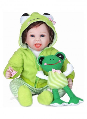 Reborn Baby Doll With Frog Toy 22inch