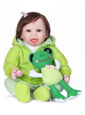 Reborn Baby Doll With Frog Toy 22inch