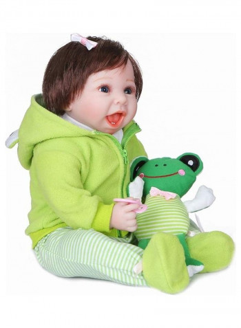 Reborn Baby Doll With Frog Toy 22inch