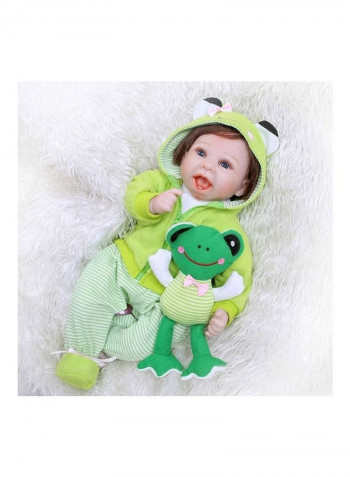 Reborn Baby Doll With Frog Toy 22inch
