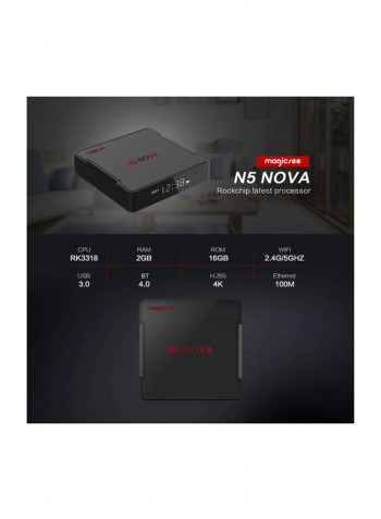 4K HD Media Player With Remote N5 Black