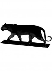Black Leopard Ornament Black