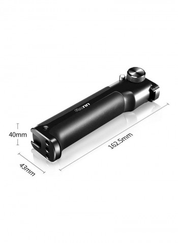 DH14 Gimbal Stabilizer Handle Hand Grip Extension Rod Holder with Cold Shoe Mount Black