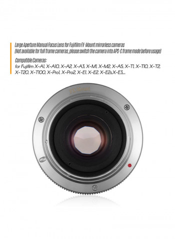 25mm F1.8 Manual Focus Lens For Fujifilm Black