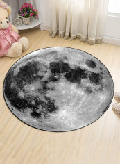 Creative Round Shape Anti-Skid Soft Mat Black/Grey 140X140centimeter