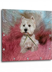 Puppy Themed Wall Clock Multicolour