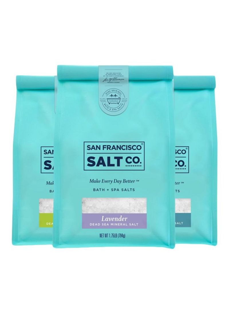 Pack Of 3 Lavender Dead Sea Mineral Bath Salt 794g