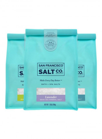 Pack Of 3 Lavender Dead Sea Mineral Bath Salt 794g