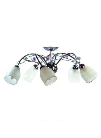Decorative Ceiling Light Chrome Silver/White 70x30centimeter