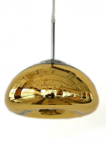 Indoor Glass Pendant Light Gold/Silver 30x17centimeter
