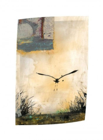 Good Morning Canvas Wall Painting Yellow/Black/Red 48x32inch