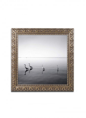 Herons Framed Wall Art Multicolour 11 x 11inch