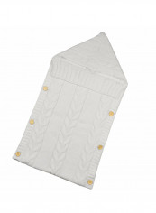 Knitted Hooded Swaddle Blanket