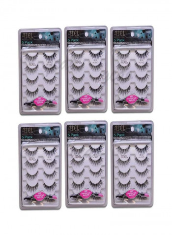 Pair Of 30 Demi Wispies False Eyelash With Applicator Set Black