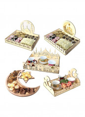 Ramadan Decorations Dessert Food Tray Multicolour