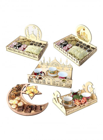 Ramadan Decorations Dessert Food Tray Multicolour