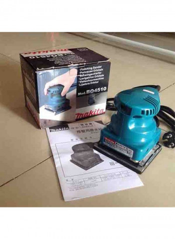 Finishing Orbital Palm Sander Silver/Blue 115millimeter