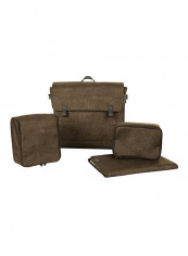 4-Piece Modern Changing Diaper Bag Set - Nomad Brown