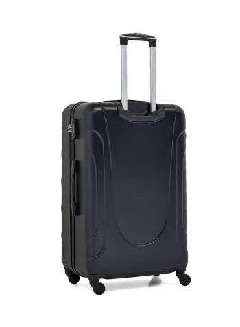 Hardside 3 Piece Luggage Trolley Set Black
