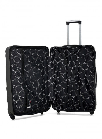 Hardside 3 Piece Luggage Trolley Set Black