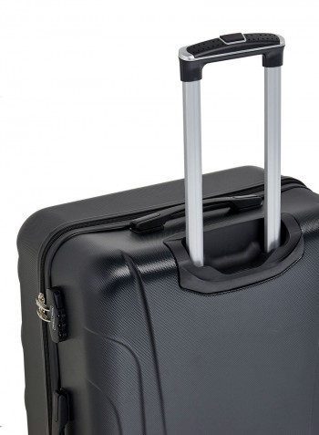 Hardside 3 Piece Luggage Trolley Set Black