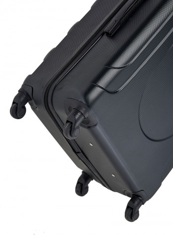 Hardside 3 Piece Luggage Trolley Set Black