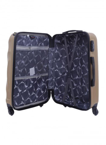Hardside ABS 3-Piece Luggage Travel Trolley Set Golden