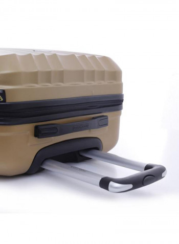 Hardside ABS 3-Piece Luggage Travel Trolley Set Golden