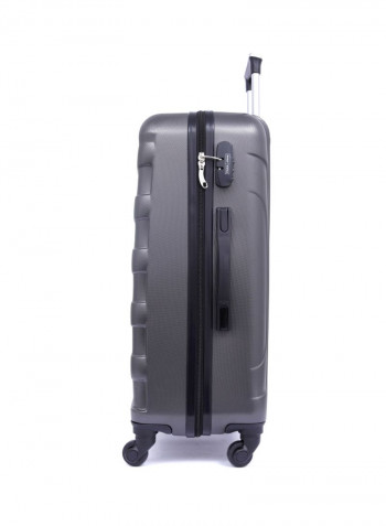 Hardside 3 Piece Luggage Trolley Set Dark Grey