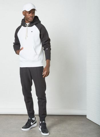 Colourblock Hoodie White/Black