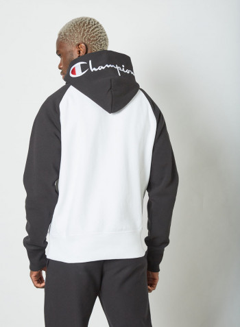 Colourblock Hoodie White/Black