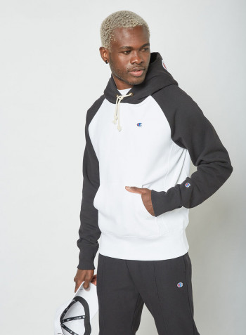 Colourblock Hoodie White/Black