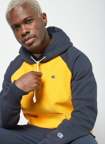 Colourblock Hoodie Yellow/Navy